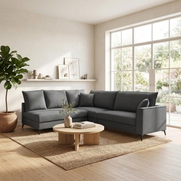 Corner Sofa (Reversible Corner) Almy 074-000098 271x219x91cm Anthracite