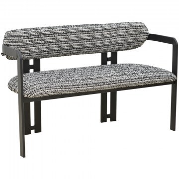 Two-Seater Sofa Berdona 029-000459 120x47x78cm Black-White