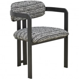 Armchair Berdona 029-000457 57x47x78cm Black-White BLACK-WHITE