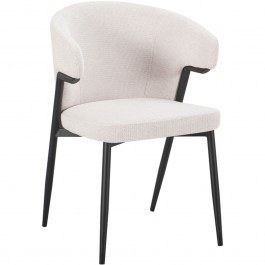 Armchair Ezande 428-000019 48x55x81,5cm Black-Beige BEIGE
