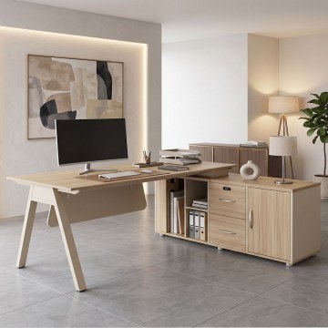 Professional Corner Desk Stark 367-000024 180x80x75cm Oak-Beige