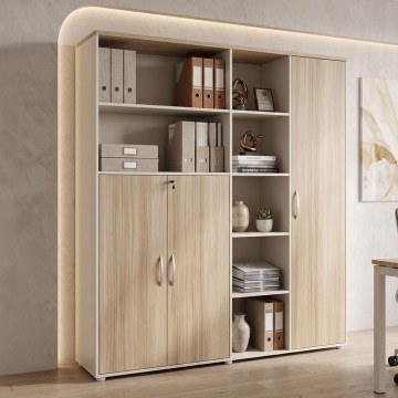 Bookcase Jabari 367-000033 160x40x200cm Oak-Beige