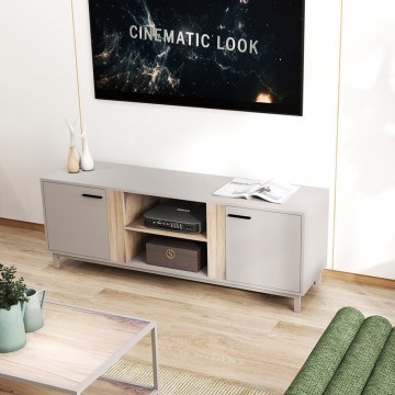 TV Furniture Polenio 225-000099 150x40x53cm Taupe-Natural