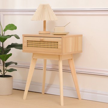 Bedside Table Scandy 370-000037 48x36x55cm Natural