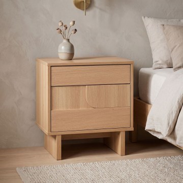 Bedside Table Jenfia 086-000027 48x39x50,5cm Natural