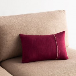 Deco Pillowcase Chrome 930C/02 Red Leather-Somon Gofis Home RED