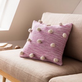 Deco Pillowcase Poms 555/23 Fuchsia Gofis Home FUCHSIA