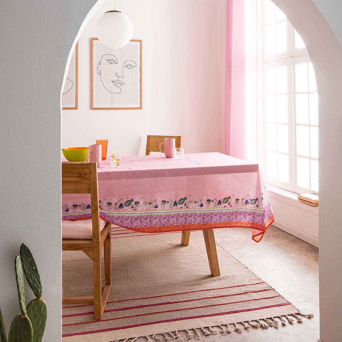 Τραπεζομάντηλο Eris 540/17 Pink Gofis Home