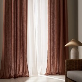 Κουρτίνα Με Σιρίτι Nysera 705/13 Rust Gofis Home RUST