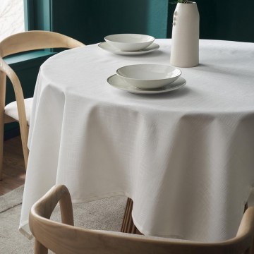 Stain-Resistant Tablecloth Arwen 329/16 Pure White Gofis Home