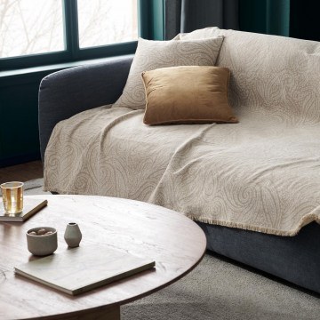 Sofa Throw Rune 448/45 Silver Beige Gofis Home