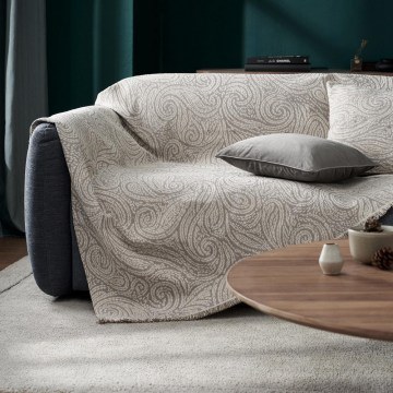 Sofa Throw Rune 448/45 Silver Beige Gofis Home