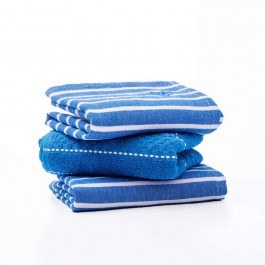 Πετσέτα Κουζίνας Και Φαγητού (Σετ 3Τμχ) 20.21.0531 50x70cm Blue-White Benetton BLUE-WHITE