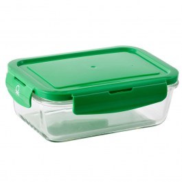 Φαγητοδοχείο Ορθογώνιο 20.21.0717 1180ML Γυάλινο Green Rainbow Benetton GREEN