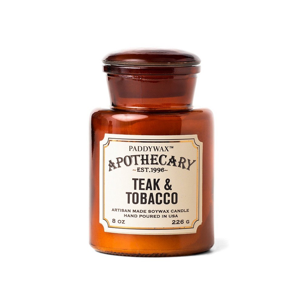 Κερί Σόγιας Αρωματικό Apothecary Teak And Tobacco 226gr Paddywax