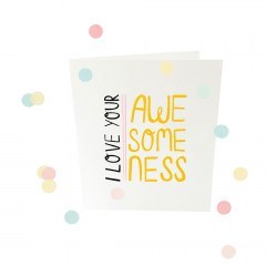 Greeting Card Confetti I Love Your Awesomeness GL-CC-36 10x9cm Multi The Gift Label