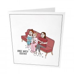 Ευχετήρια Κάρτα Binge Watch Together GL-GC-16 9x14,5cm White-Multi The Gift Label