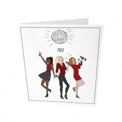 Greeting Card Yolo GL-GC-04 9x14,5cm White-Multi The Gift Label