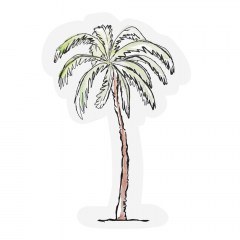 Ευχετήρια Κάρτα Palm Tree - Cut - Out GL-CO-16 12x21cm Brown-Green The Gift Label