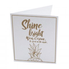 Ευχετήρια Κάρτα Shine Bright GL-PC-42 White The Gift Label