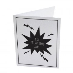 Ευχετήρια Κάρτα I Zap The Bad Things GL-PC-15 White-Black The Gift Label