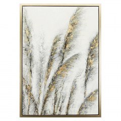 Κάδρο Σε Καμβά Στάχυα XCC05007001 50x70cm Black-Gold Oriana Ferelli