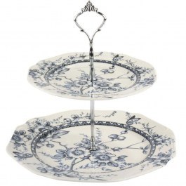 Two-Storey Tray Tiffany PR24324B11 27cm White-Blue Oriana Ferelli® WHITE-BLUE