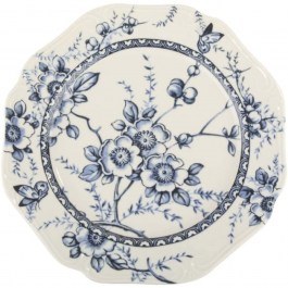 Πιάτο Ρηχό Tiffany PR24324B01 Φ27cm White-Blue Oriana Ferelli® WHITE-BLUE