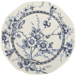 Dessert Plate Tiffany PR24324B03 Φ20cm White-Blue Oriana Ferelli® WHITE-BLUE