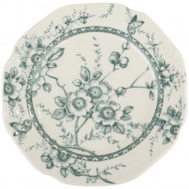 Dessert Plate Tiffany PR24324G03 Φ20cm White-Green Oriana Ferelli® WHITE-GREEN