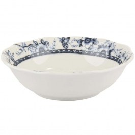 Μπωλ Δημητριακών Tiffany PR24324B05 Φ16,5cm White-Blue Oriana Ferelli® WHITE-BLUE