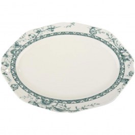 Serving Platter Tiffany PR24324G12 25cm White-Green Oriana Ferelli® WHITE-GREEN