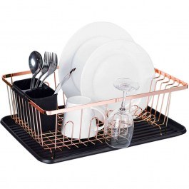 Πιατοθήκη 800322 43x32x14,5cm Black-Rose Gold Ankor BLACK-ROSE GOLD