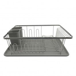 Πιατοθήκη 800339 43x32x14,5cm Silver-Grey Ankor SILVER-GREY