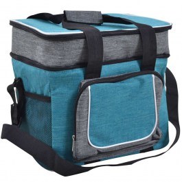 Ισοθερμική Τσάντα 2 Θέσεων 820614 32,5x26,5x33cm 28lt Grey-Petrol Ankor GREY-PETROL