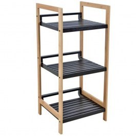 Ραφιέρα Δαπέδου 824472 30x30x70cm Natural-Black BLACK