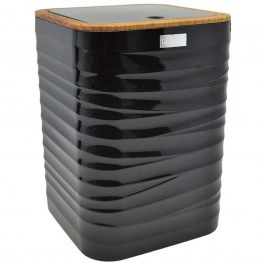 Κάδος Απορριμμάτων Luna 830152 18x18x25cm 5lt Black-Natural Ankor NATURAL-BLACK