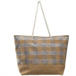 Τσάντα Θαλάσσης 831487 54x15x40cm Brown-Silver Ankor SILVER-BROWN