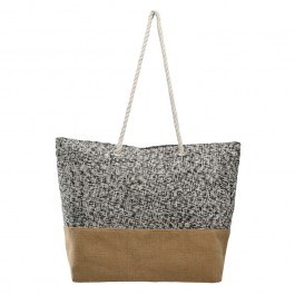 Τσάντα Θαλάσσης Υφασμάτινη 831401 53x15x40cm White-Black Ankor WHITE-BLACK