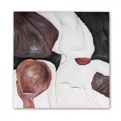 Canvas Painting 839445 60x60cm Brown-Black-White Ankor