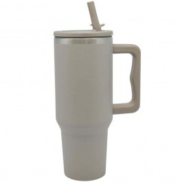 Ποτήρι - Θερμός Με Καλαμάκι 847495 9,8x26cm 1,2lt Taupe Ankor TAUPE