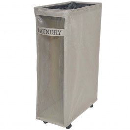 Laundry Basket With Wheels 838387 19x40x60cm Beige Ankor BEIGE