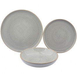 Σερβίτσιο Πιάτα Φαγητού (Σετ 18Τμχ) 85351-18 Grey Ankor GREY