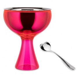 Μπωλ Παγωτού Με Ανοξείδωτο Κουτάλι Big Love AMMI01S F 12x25x15cm Fuchsia Alessi FUCHSIA