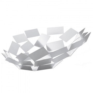 Fruit bowl La Stanza dello Scirocco MT03 W 41,6x37,5x15cm Metallic White Alessi