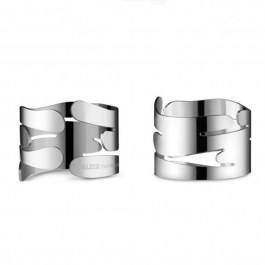 Δαχτυλίδι Πετσέτας (Σετ 2Τμχ) BM17S2 Φ4,5x3cm Silver Alessi SILVER