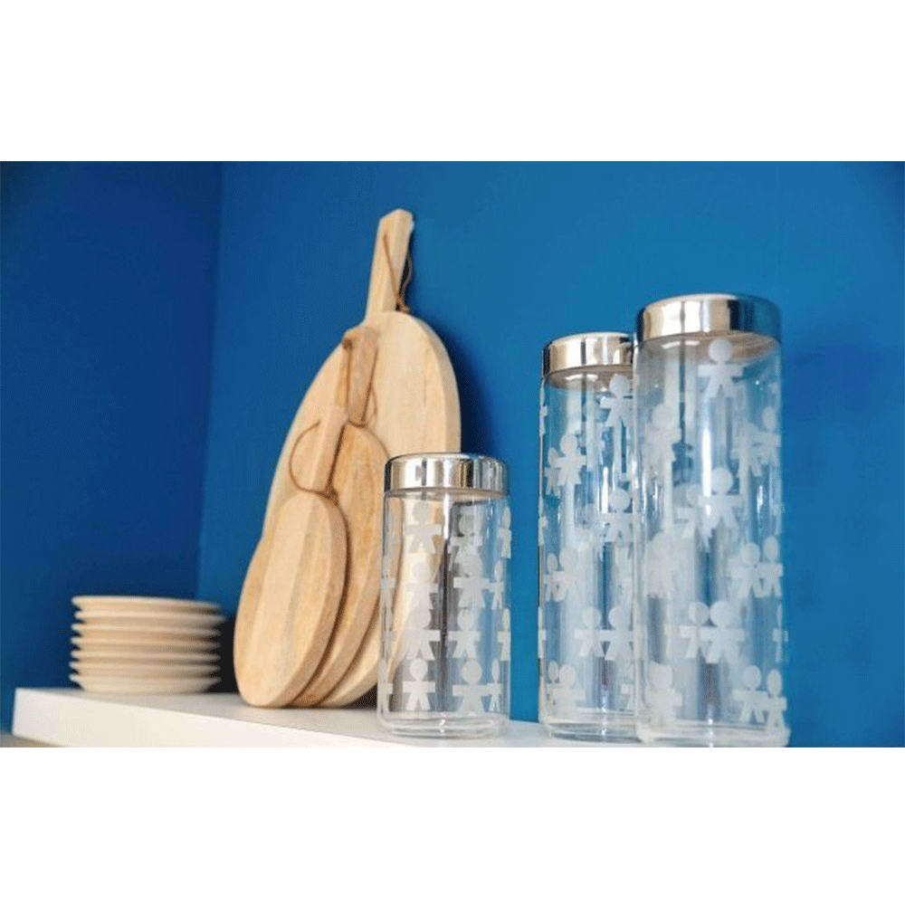 Βάζο Αποθήκευσης Girotondo AKK38 1500ml Silver-Clear Alessi