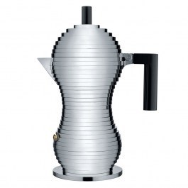 Coffee Maker Espresso Pulcina MDL02/6 B 300ml/6cups Inox-Black Alessi INOX-BLACK