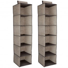 Ραφιέρα Ρούχων Κρεμαστή (Σετ 2Τμχ.) 46267.05.2 Πτυσσόμενη Brown Navaris BROWN