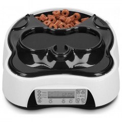 Pet Food & Water Automatic 44769.04 30x27x12cm Black-White Navaris